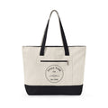 Zippered Canvas Tote